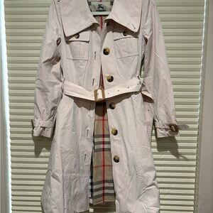 Burberry Light Pink Trench Coat with Belt
